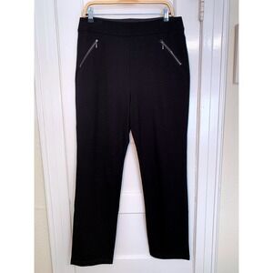 INC International Concepts Black Pants No-Iron Easy Travel Pull-On / Size 16